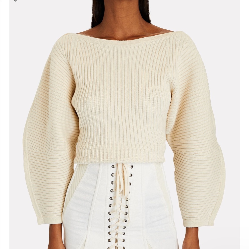 MARA HOFFMAN NASIRA SCULPTED COTTON SWEATER
